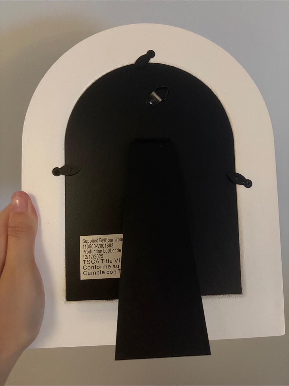White Arched Ribbed Photo Frame - Picture 2 of 2